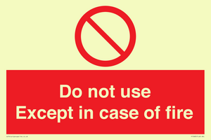 PF5685: Do not use except in case of fire