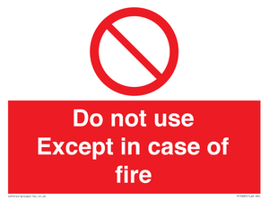 PF5685: Do not use except in case of fire