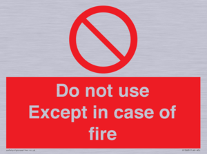 PF5685: Do not use except in case of fire