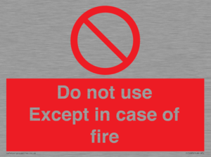 PF5685: Do not use except in case of fire
