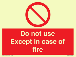 PF5685: Do not use except in case of fire