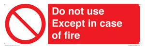 PF5685: Do not use except in case of fire