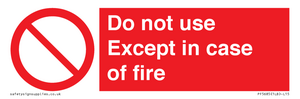 PF5685: Do not use except in case of fire
