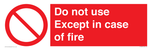 PF5685: Do not use except in case of fire