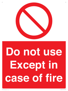 PF5685: Do not use except in case of fire