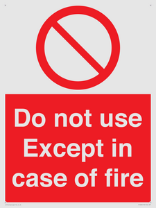 PF5685: Do not use except in case of fire