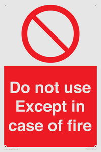 PF5685: Do not use except in case of fire