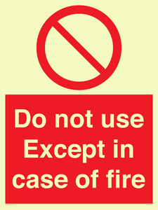 PF5685: Do not use except in case of fire