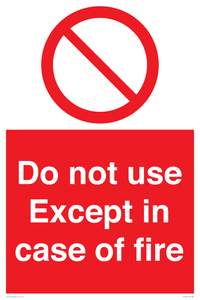 PF5685: Do not use except in case of fire