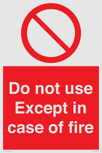 PF5685: Do not use except in case of fire