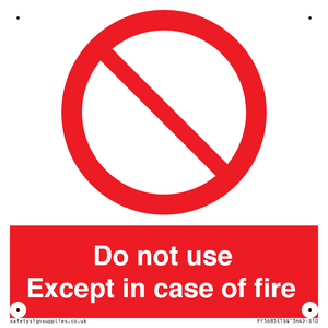 PF5685: Do not use except in case of fire