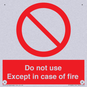 PF5685: Do not use except in case of fire