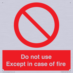 PF5685: Do not use except in case of fire