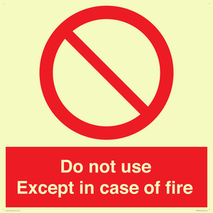 PF5685: Do not use except in case of fire