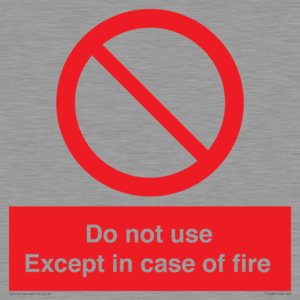 PF5685: Do not use except in case of fire