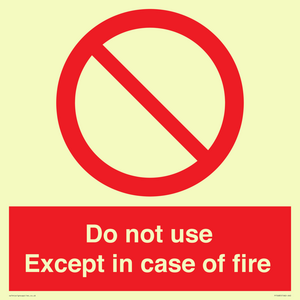 PF5685: Do not use except in case of fire