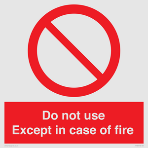 PF5685: Do not use except in case of fire