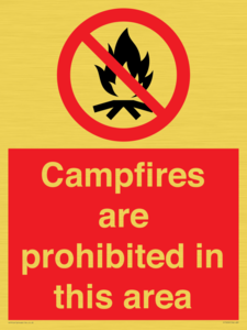 PF7659: Campfires are prohibited this area