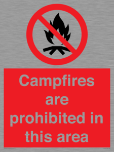 PF7659: Campfires are prohibited this area