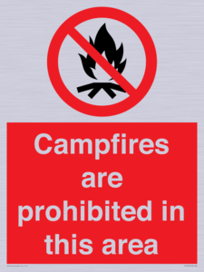 PF7659: Campfires are prohibited this area