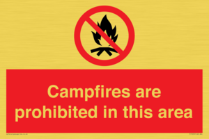 PF7659: Campfires are prohibited this area