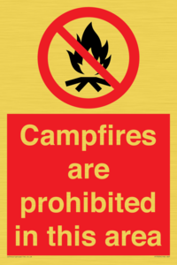 PF7659: Campfires are prohibited this area
