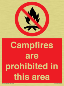 PF7659: Campfires are prohibited this area