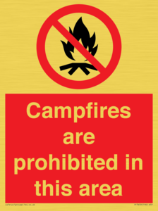 PF7659: Campfires are prohibited this area