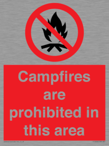 PF7659: Campfires are prohibited this area