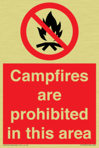 PF7659: Campfires are prohibited this area