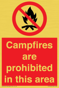 PF7659: Campfires are prohibited this area