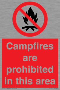 PF7659: Campfires are prohibited this area