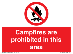 PF7659: Campfires are prohibited this area