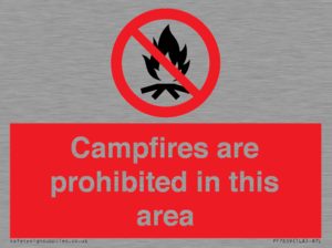 PF7659: Campfires are prohibited this area