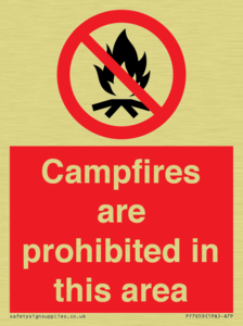 PF7659: Campfires are prohibited this area