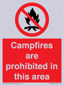 PF7659: Campfires are prohibited this area