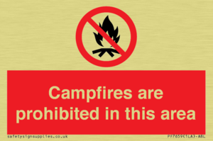 PF7659: Campfires are prohibited this area