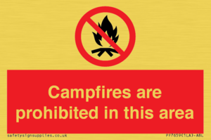 PF7659: Campfires are prohibited this area