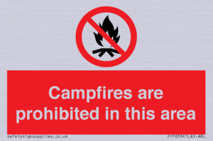 PF7659: Campfires are prohibited this area