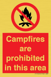 PF7659: Campfires are prohibited this area