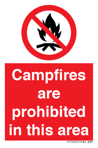 PF7659: Campfires are prohibited this area