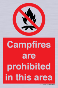 PF7659: Campfires are prohibited this area