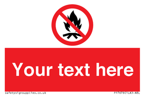 PF7676: Custom prohibition No campfire