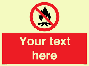 PF7676: Custom prohibition No campfire