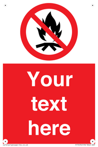 PF7676: Custom prohibition No campfire