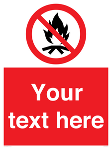 PF7676: Custom prohibition No campfire