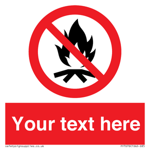 PF7676: Custom prohibition No campfire