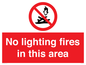 PF7719: No lighting fires in this area