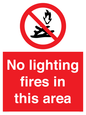 PF7719: No lighting fires in this area