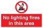 PF7719: No lighting fires in this area